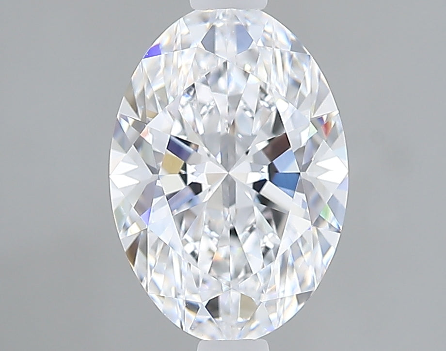 1.5 Carat Oval Lab Diamond with  Cut Diamond in 14KT  view 1
