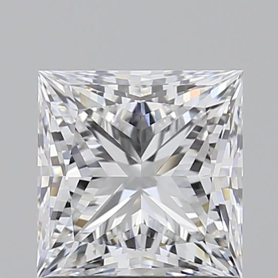 0.96 Carat Princess Lab Diamond with  Cut Diamond in 14KT  view 1
