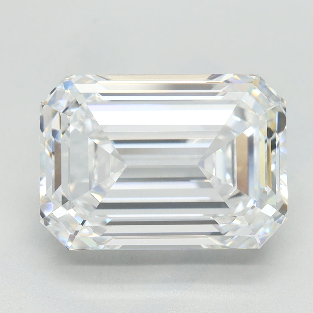 4.16 Carat Emerald Lab Diamond with  Cut Diamond in 14KT  view 1
