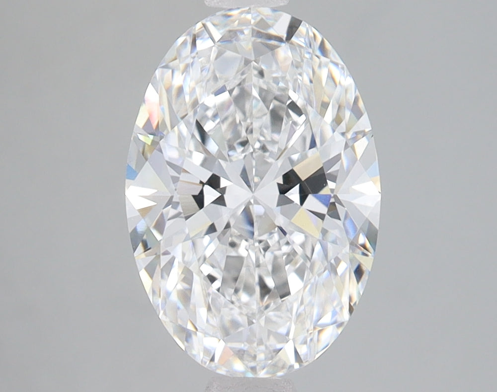 2.54 Carat Oval Lab Diamond with  Cut Diamond in 14KT  view 1
