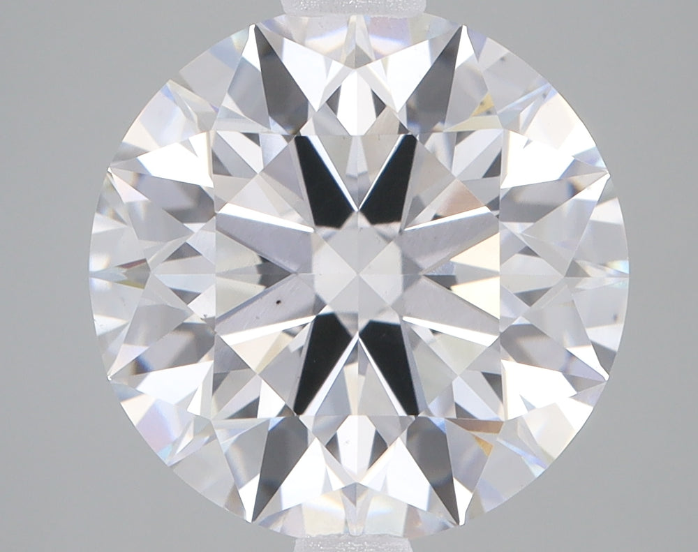 4.2 Carat Round Lab Diamond with  Cut Diamond in 14KT  view 1
