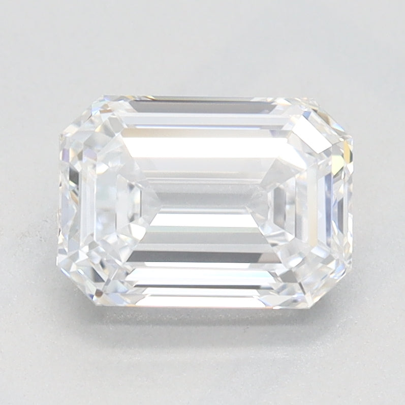 1.13 Carat Emerald Lab Diamond with  Cut Diamond in 14KT  view 1
