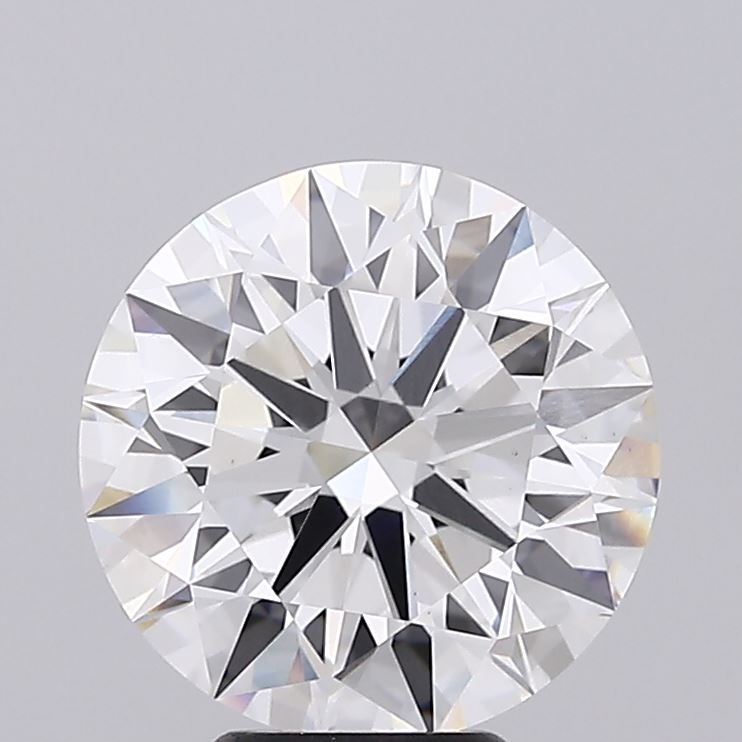 5.8 Carat Round Lab Diamond with  Cut Diamond in 14KT  view 1
