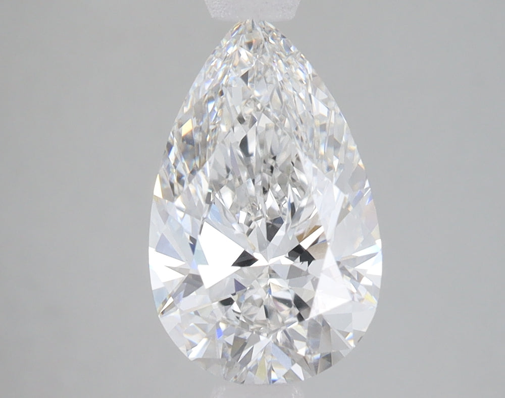 2.52 Carat Pear Lab Diamond with  Cut Diamond in 14KT  view 1
