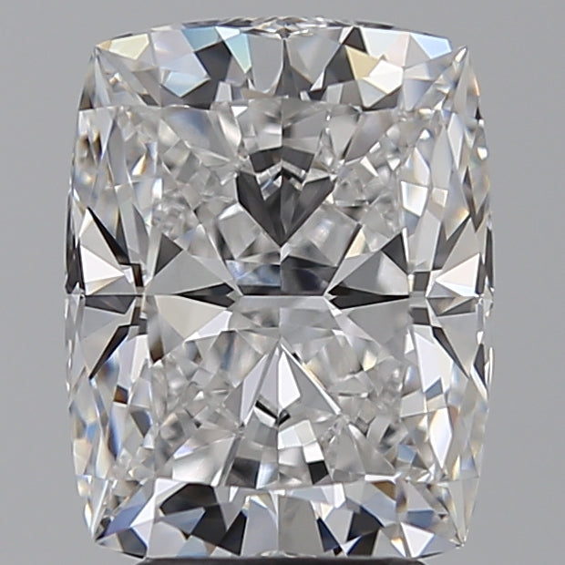 4.08 Carat Cushion Lab Diamond with  Cut Diamond in 14KT  view 1
