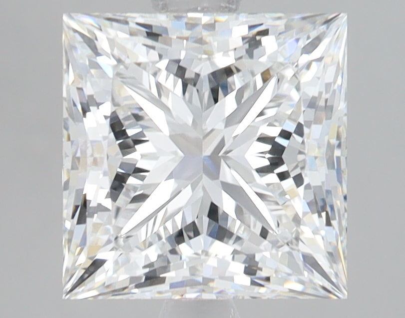 3.08 Carat Princess Lab Diamond with  Cut Diamond in 14KT  view 1
