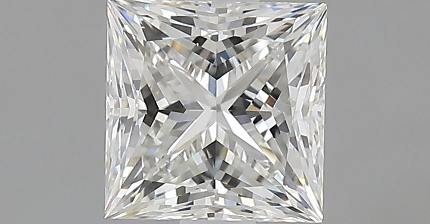 1.22 Carat Princess Natural Diamond with  Cut Diamond in 14KT  view 1
