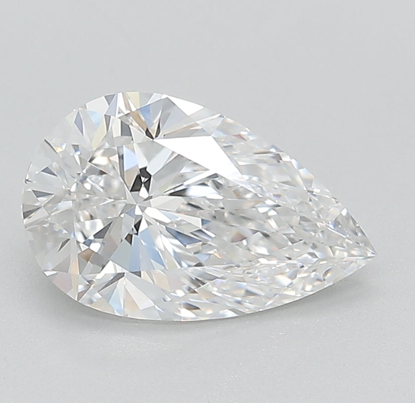 1.52 Carat Pear Lab Diamond with  Cut Diamond in 14KT  view 1
