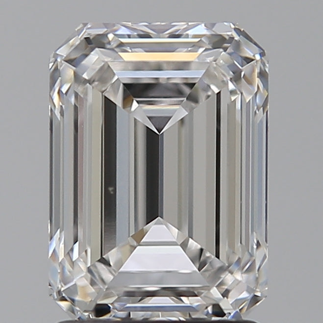 2.02 Carat Emerald Lab Diamond with  Cut Diamond in 14KT  view 1
