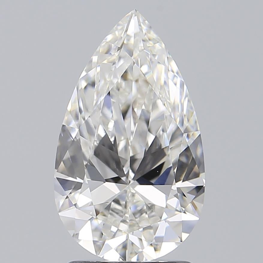 1.87 Carat Pear Lab Diamond with  Cut Diamond in 14KT  view 1
