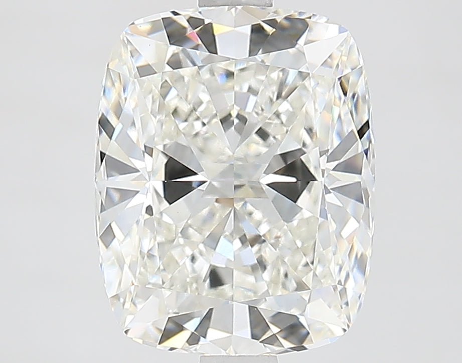 3.38 Carat Cushion Lab Diamond with  Cut Diamond in 14KT  view 1
