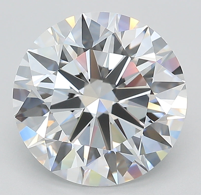 3.62 Carat Round Lab Diamond with  Cut Diamond in 14KT  view 1
