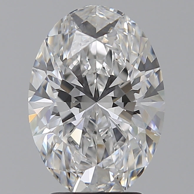3.09 Carat Oval Lab Diamond with  Cut Diamond in 14KT  view 1
