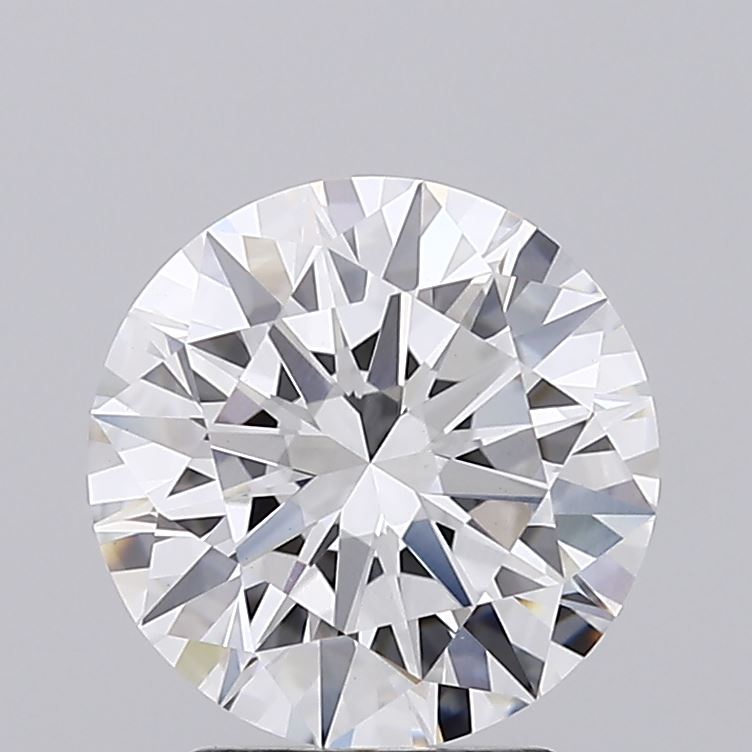 2.7 Carat Round Lab Diamond with  Cut Diamond in 14KT  view 1
