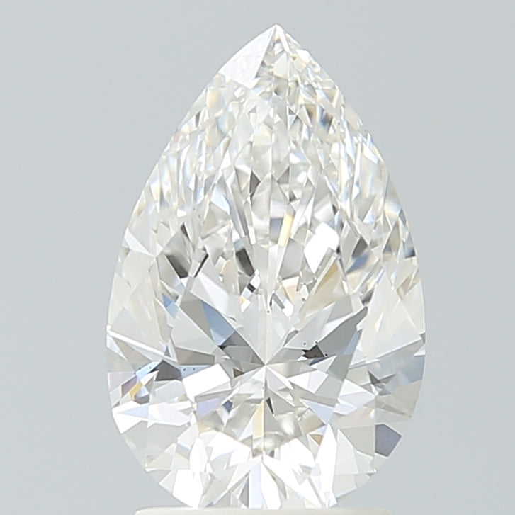 2.22 Carat Pear Lab Diamond with  Cut Diamond in 14KT  view 1
