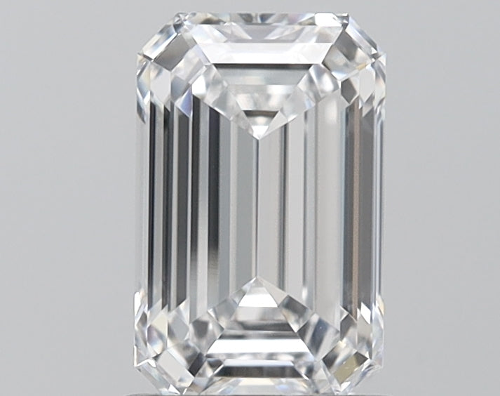 1.5 Carat Emerald Lab Diamond with  Cut Diamond in 14KT  view 1
