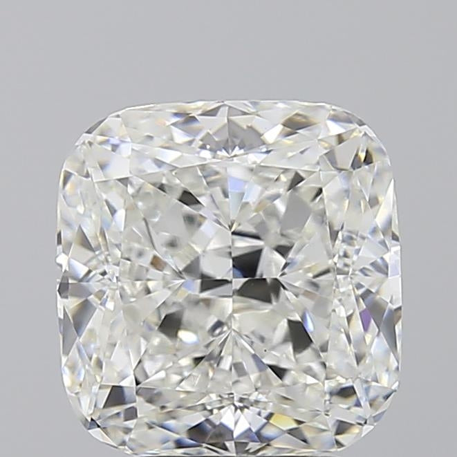 4.02 Carat Cushion Lab Diamond with  Cut Diamond in 14KT  view 1

