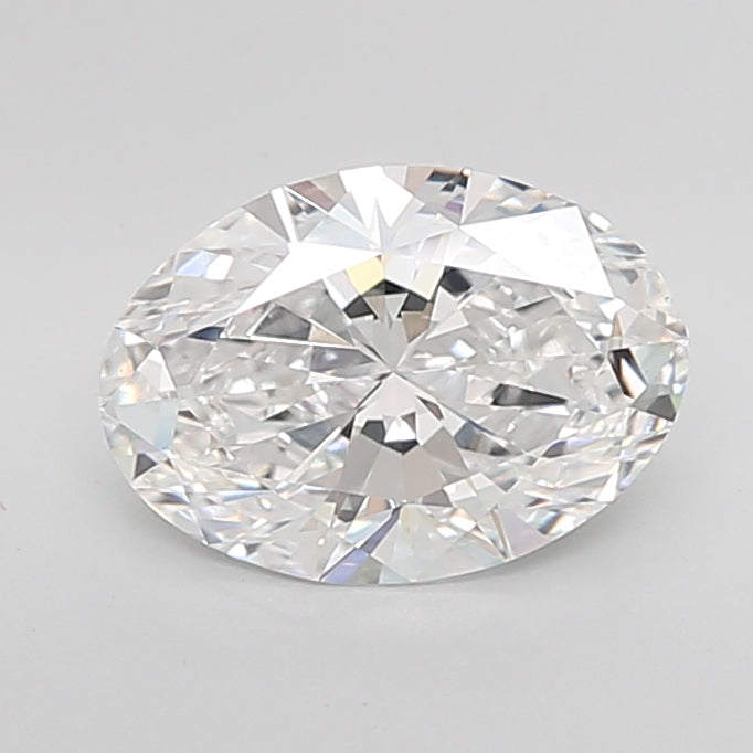 2.07 Carat Oval Lab Diamond with  Cut Diamond in 14KT  view 1

