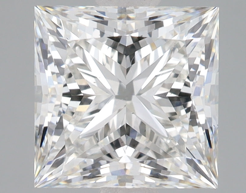 1.93 Carat Princess Lab Diamond with  Cut Diamond in 14KT  view 1
