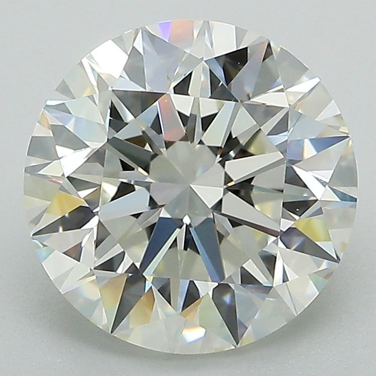 3.43 Carat Round Lab Diamond with  Cut Diamond in 14KT  view 1

