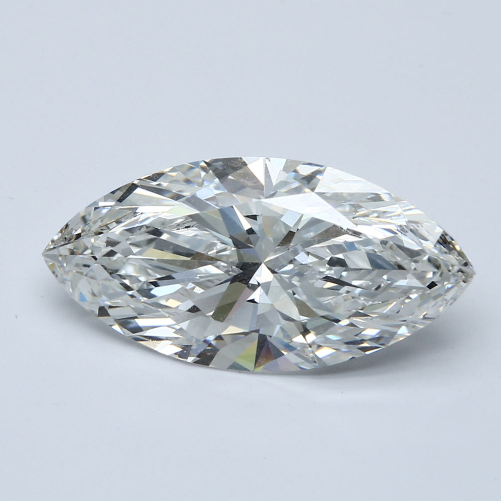 6.51 Carat Marquise Lab Diamond with  Cut Diamond in 14KT  view 1
