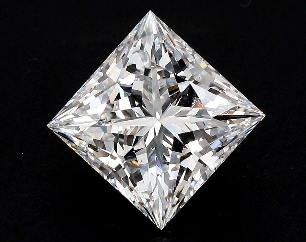 1.02 Carat Princess Lab Diamond with  Cut Diamond in 14KT  view 1
