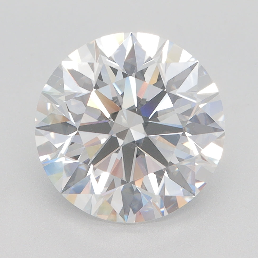 3.27 Carat Round Lab Diamond with  Cut Diamond in 14KT  view 1
