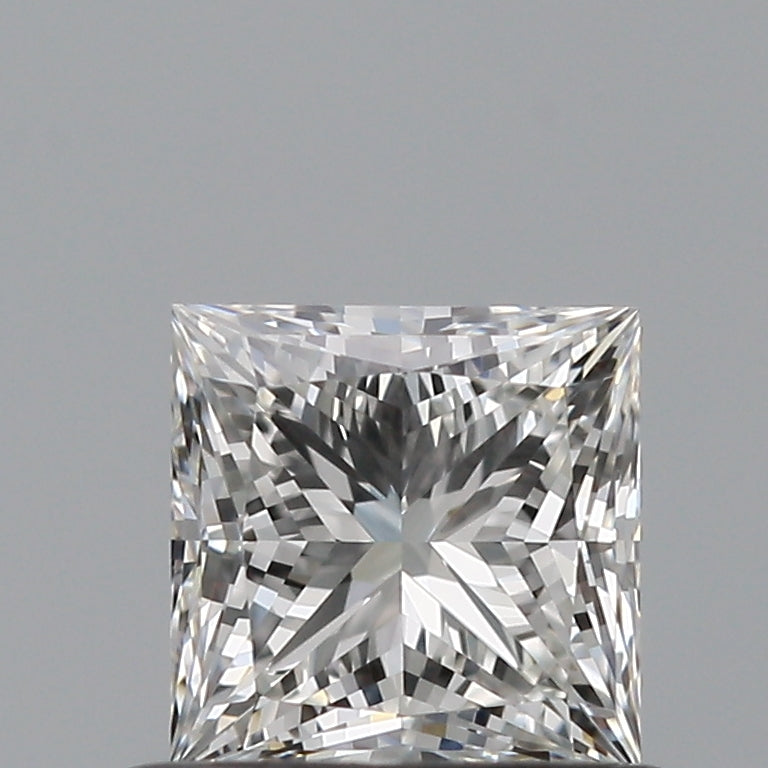 0.61 Carat Princess Natural Diamond with  Cut Diamond in 14KT  view 1
