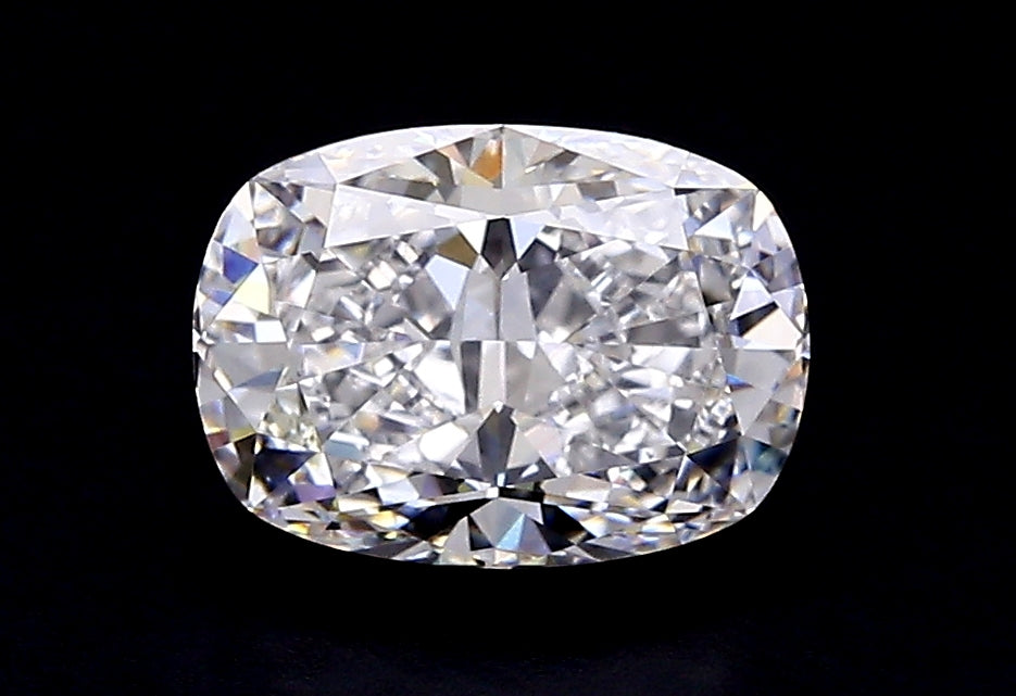3.93 Carat Cushion Lab Diamond with  Cut Diamond in 14KT  view 1
