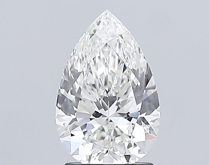 2.0 Carat Pear Lab Diamond with  Cut Diamond in 14KT  view 1
