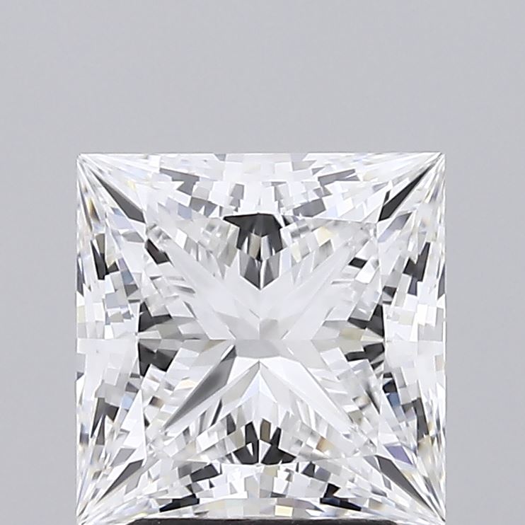 2.02 Carat Princess Lab Diamond with  Cut Diamond in 14KT  view 1
