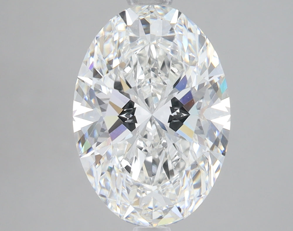 3.01 Carat Oval Lab Diamond with  Cut Diamond in 14KT  view 1
