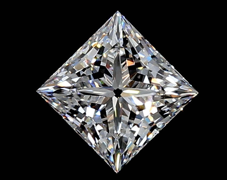 1.5 Carat Princess Lab Diamond with  Cut Diamond in 14KT  view 1
