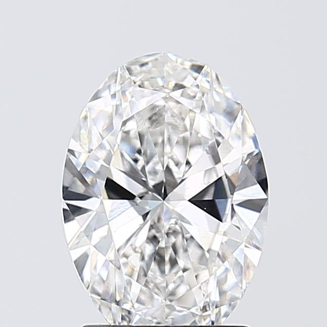 1.83 Carat Oval Lab Diamond with  Cut Diamond in 14KT  view 1
