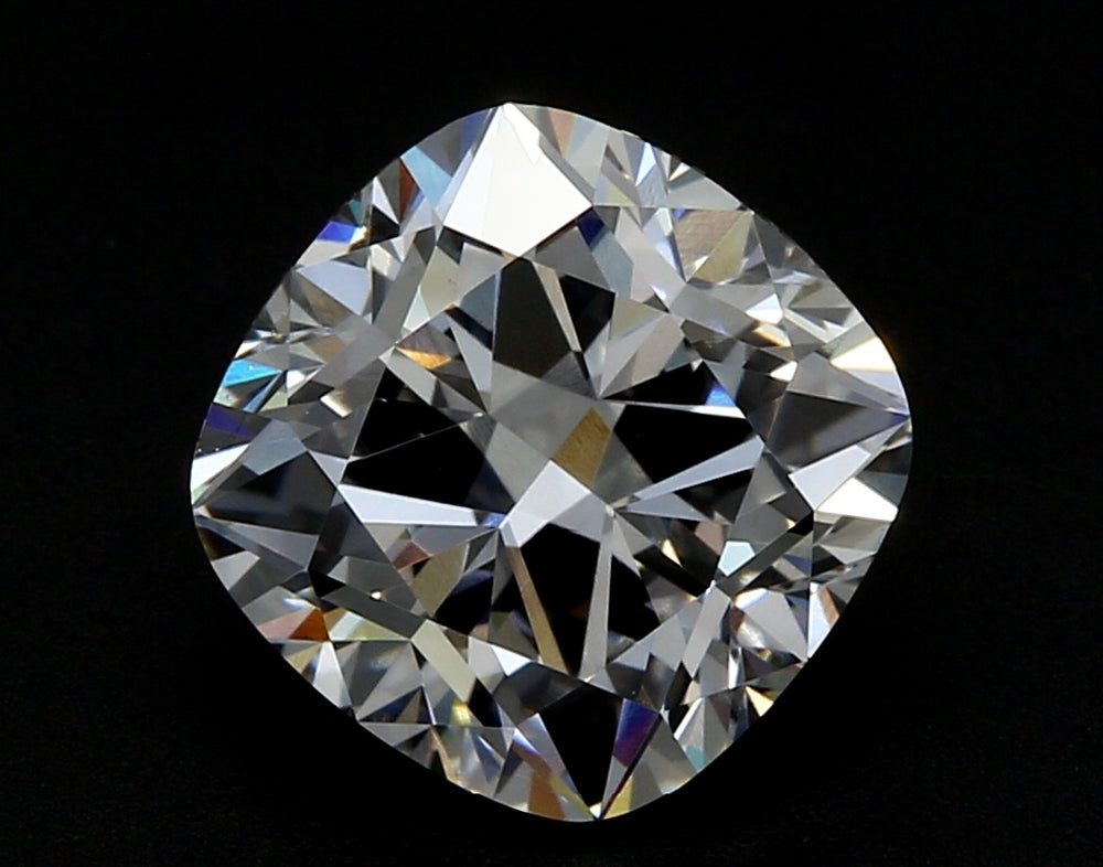 1.55 Carat Cushion Lab Diamond with  Cut Diamond in 14KT  view 1
