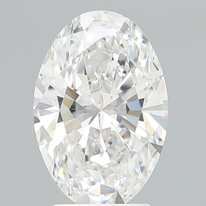 3.22 Carat Oval Lab Diamond with  Cut Diamond in 14KT  view 1
