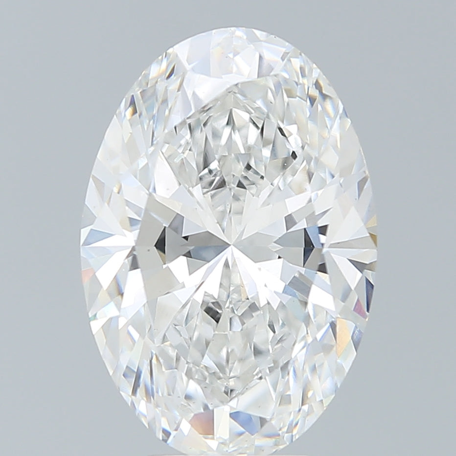 7.34 Carat Oval Lab Diamond with  Cut Diamond in 14KT  view 1
