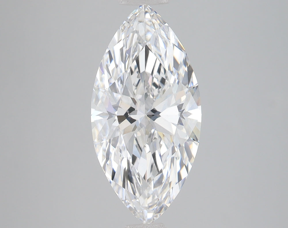 3.09 Carat Marquise Lab Diamond with  Cut Diamond in 14KT  view 1
