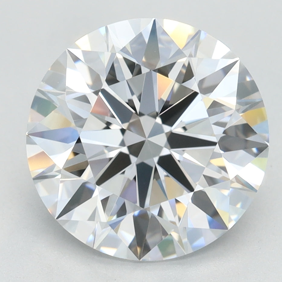 3.25 Carat Round Lab Diamond with  Cut Diamond in 14KT  view 1
