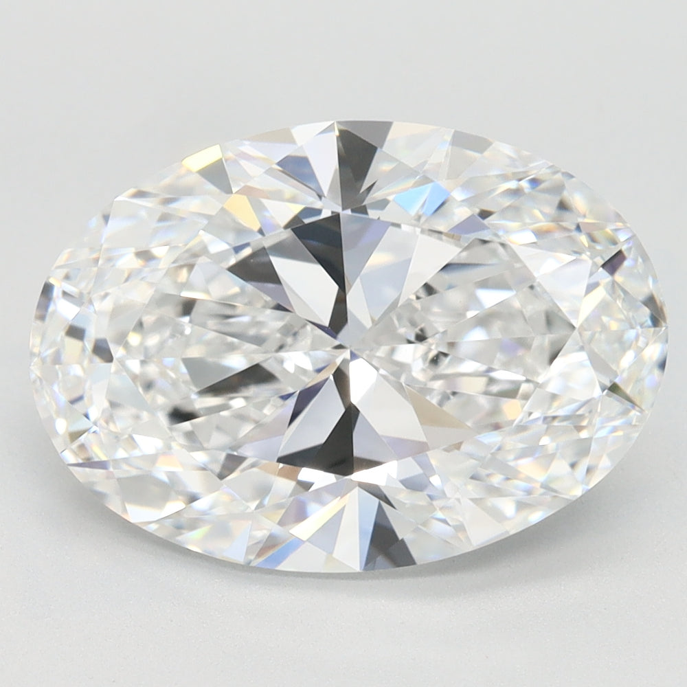 4.5 Carat Oval Lab Diamond with  Cut Diamond in 14KT  view 1
