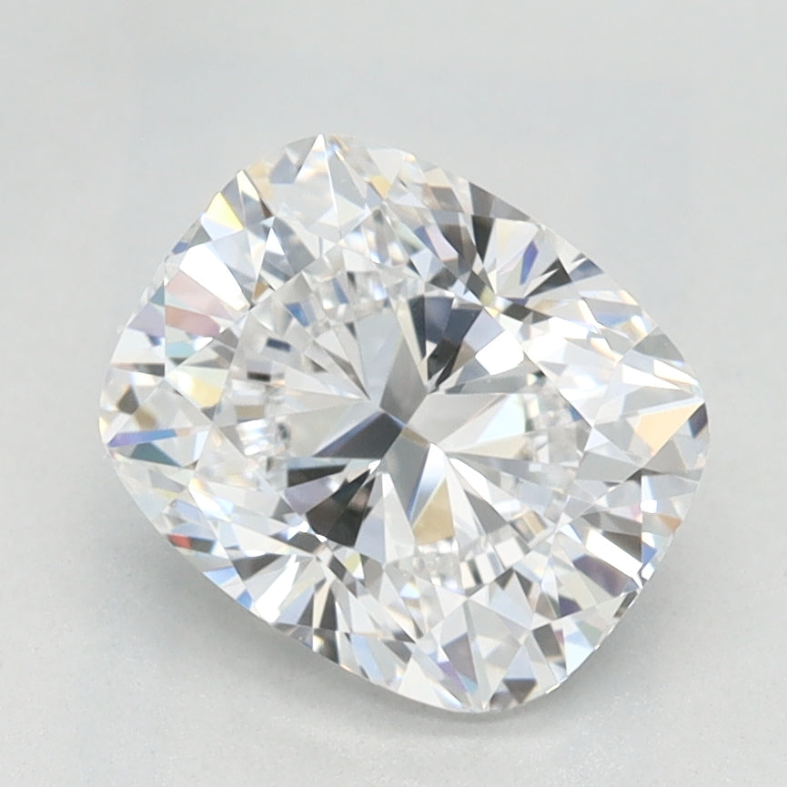 1.58 Carat Cushion Lab Diamond with  Cut Diamond in 14KT  view 1
