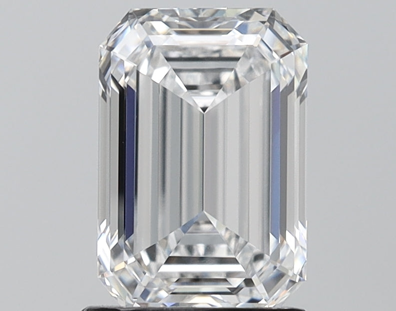 2.09 Carat Emerald Lab Diamond with  Cut Diamond in 14KT  view 1
