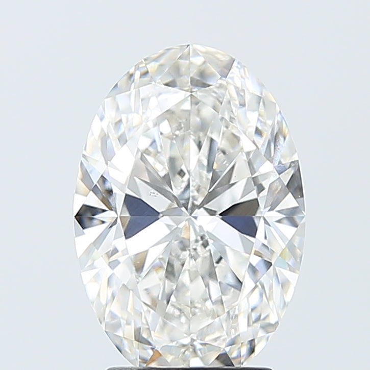 3.01 Carat Oval Lab Diamond with  Cut Diamond in 14KT  view 1
