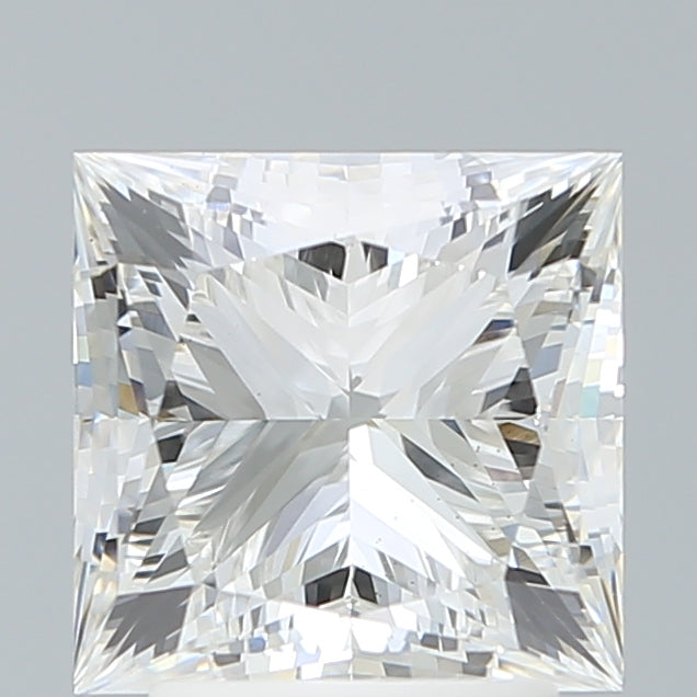3.19 Carat Princess Lab Diamond with  Cut Diamond in 14KT  view 1
