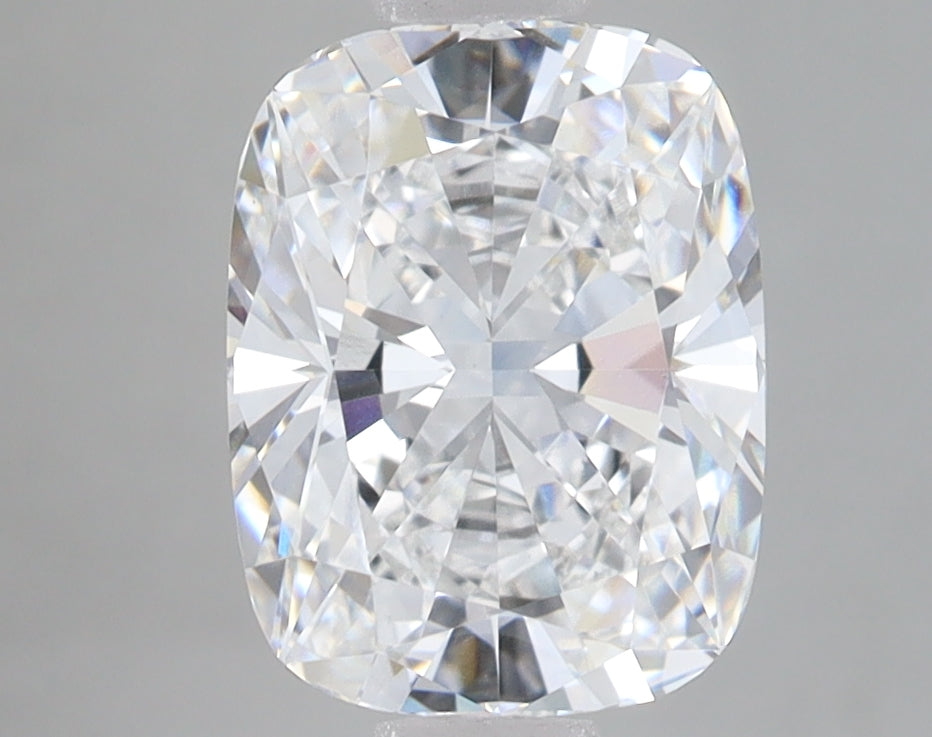 2.73 Carat Cushion Lab Diamond with  Cut Diamond in 14KT  view 1
