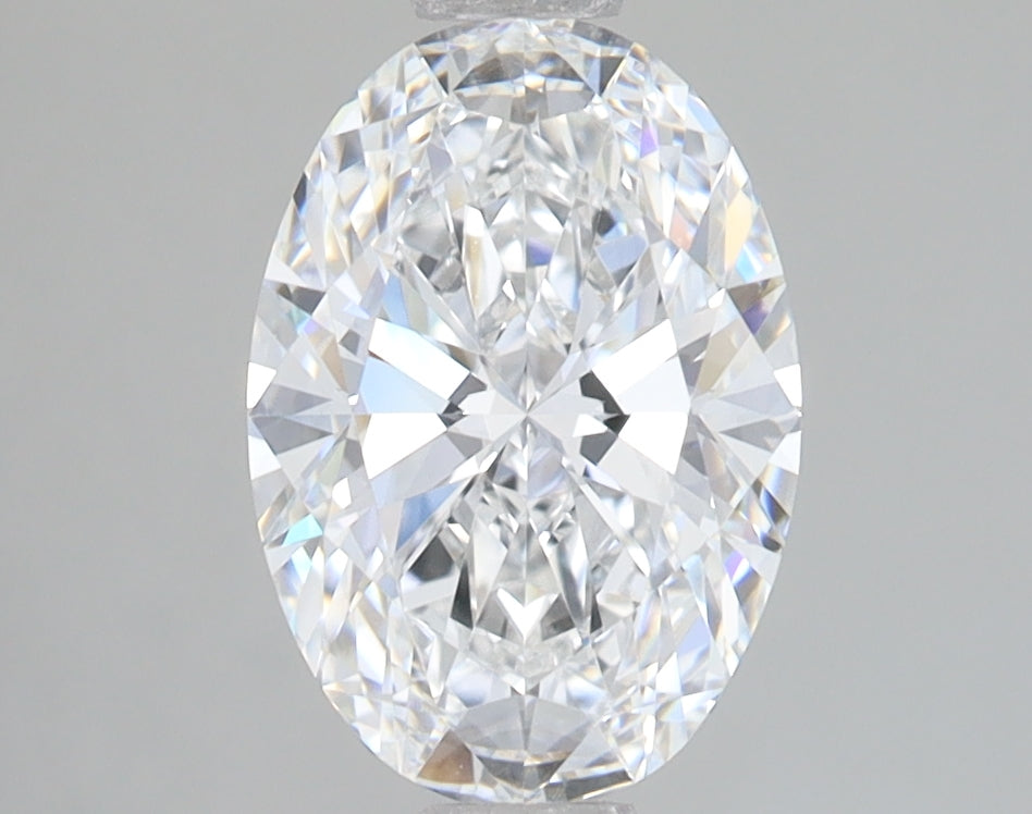 1.92 Carat Oval Lab Diamond with  Cut Diamond in 14KT  view 1
