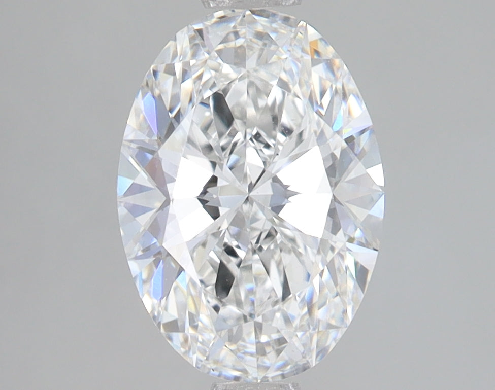 2.1 Carat Oval Lab Diamond with  Cut Diamond in 14KT  view 1
