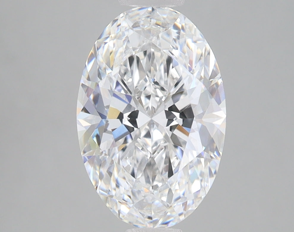 2.01 Carat Oval Lab Diamond with  Cut Diamond in 14KT  view 1
