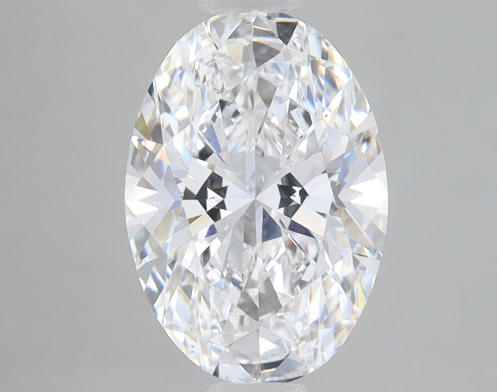 2.1 Carat Oval Lab Diamond with  Cut Diamond in 14KT  view 1
