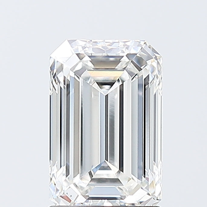 1.88 Carat Emerald Lab Diamond with  Cut Diamond in 14KT  view 1
